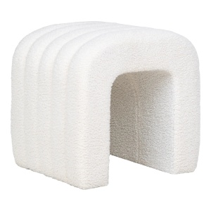 Scaunel alb din textil Colma Boucle House Nordic