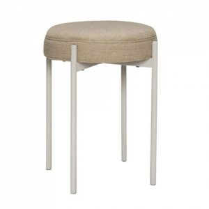 Scaunel maro/gri din textil Silo Hubsch