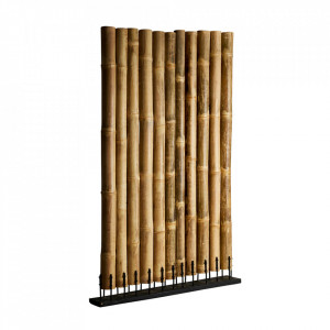 Separator camera maro din bambus si fier 124x190 cm Kairuan Vical Home