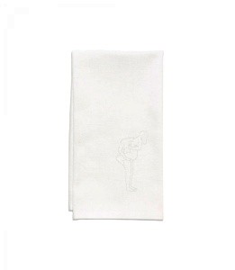 Servet alb din fibre naturale 43x43 cm Seikantai The Flamingo Seletti