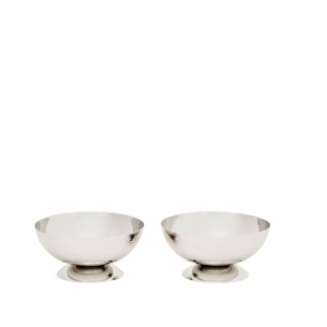 Set 2 boluri decorative argintii din metal 13 cm Nirela Kave Home