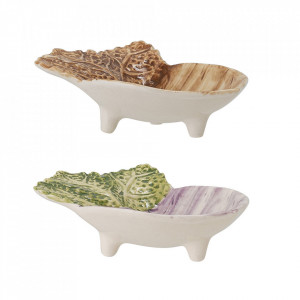 Set 2 boluri maro/mov din ceramica 50 ml Mimosa Creative Collection