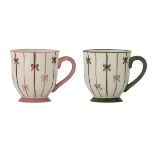 Set 2 cani multicolore din ceramica 400 ml Hope Bloomingville
