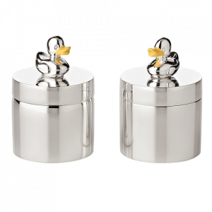 Set 2 cutii cu capac din metal Duck Edzard