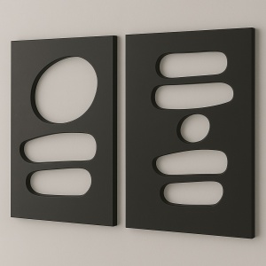 Set 2 decoratiuni de peret negre 50x70 cm Hhloyma00002 The Home Collection