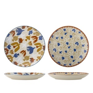 Set 2 farfurii intinse multicolore din ceramica 25 cm Anniversary Bloomingville