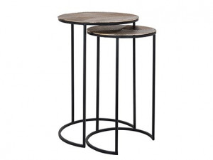 Set 2 masute aurii din fier si aluminiu Lohan Richmond Interiors
