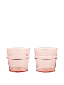 Set 2 pahare roz din sticla 300 ml Boya Ferm Living