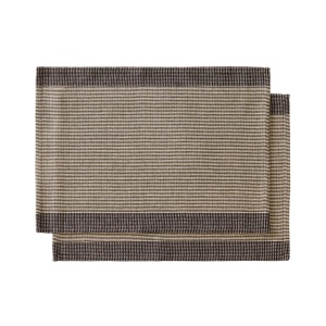 Set 2 protectii de masa negre din bumbac 35x50 cm Briven Kave Home