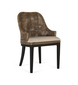 Set 2 scaune dining maro din ratan Shimla Giner y Colomer
