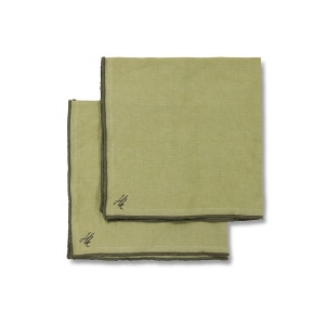 Set 2 servete verde din fibre naturale 50x50 cm Ease HKliving