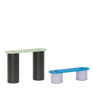 Set 2 suporturi pentru lumanare mlticolore din metal Modu Hubsch