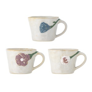 Set 3 cani multicolore din ceramica 310 ml Loua Creative Collection