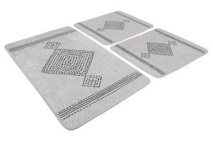 Set 3 covorase de baie multicolore din fibre sintetice Tatiana The Home Collection