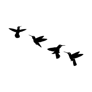 Set 3 decoratiuni de perete negre din metal Birds 292 The Home Collection