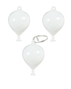 Set 3 decoratiuni suspendabile albe din sticla Balloon Pols Potten