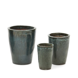 Set 3 ghivece albastre din ceramica Rotja Kave Home