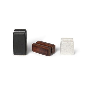 Set 3 suporturi pentru carduri multicolore din ceramica Koa Ferm Living