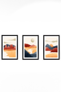 Set 3 tablouri multicolore 33x48 cm Artsycllct31 The Home Collection