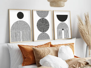Set 3 tablouri multicolore din lemn 50x70 cm Globya The Home Collection