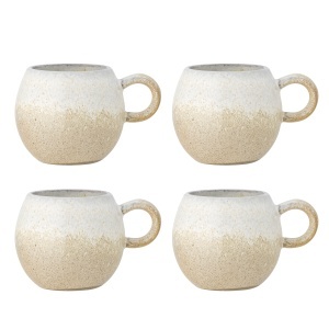 Set 4 cani bej din ceramica 275 ml Paula Bloomingville