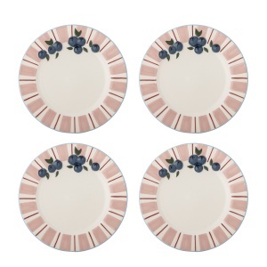 Set 4 farfurii intinse multicolore din ceramica 21 cm Carry Bloomingville