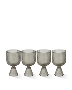 Set 4 pahare pentru vin gri deschis din sticla 390 ml Rooftop Pols Potten
