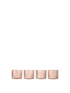 Set 4 pahare roz din sticla 200 ml Ripple Low Ferm Living