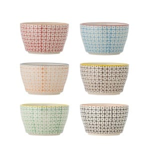 Set 6 boluri multicolore din ceramica 350 ml Carla Bloomingville