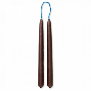 Set 8 lumanari maro inchis din fibre naturale 15 cm Dipped Ferm Living