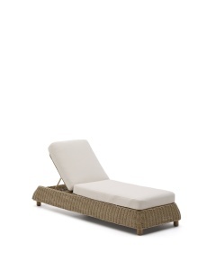 Sezlong bej din textil Meria Kave Home