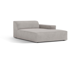 Sezlong canapea modulara gri deschis din textil pentru 1 persoana Jodie Right Micadoni
