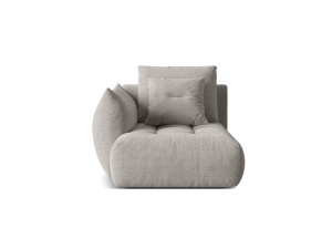 Sezlong canapea modulara gri deschis din textil pentru 1 persoana Bloom Wind Left Lounge Micadoni
