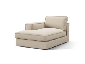 Sezlong pentru canapea modulara bej din textil pentru 1 persoana Pola Left Micadoni