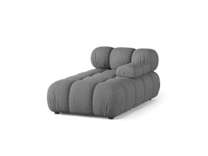 Sezlong pentru canapea modulara gri din textil pentru 1 persoana Bellis Liberty Right Micadoni
