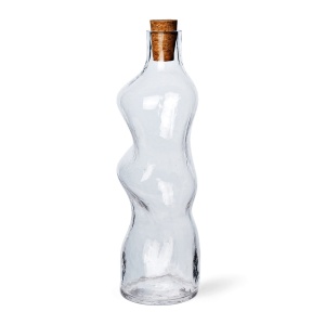 Sticla cu dop transparenta din sticla 29 cm Dimple Ferm Living