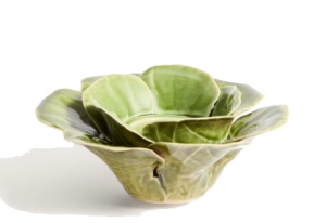 Suport pentru lumanare verde deschis din ceramica 6 cm Ederia Kave Home