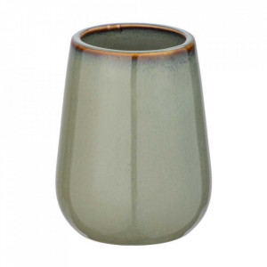 Suport pentru periuta de dinti verde din ceramica 8x11 cm Sirmione Wenko