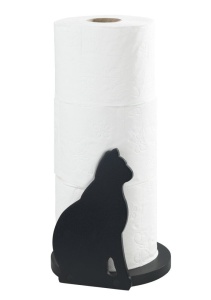 Suport pentru prosoape de bucatarie negru Cat Wenko