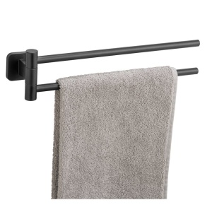 Suport prosop negru din metal 43 cm Porto Wenko