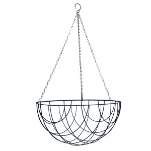 Suport suspendabil pentru ghiveci negru din metal Aretto XL Esschert Design