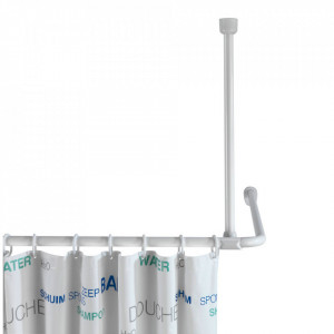 Suport tavan pentru perdea dus alb din plastic Shower Rod Wenko