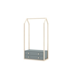 Suport umerase verde/alb din lemn 170 cm Esteban Quiet Object