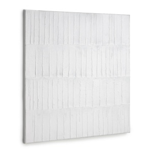 Tablou alb din lemn 90x90 cm Basilisa Kave Home