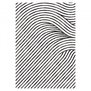 Tablou alb/negru cu rama din lemn 50x70 cm Quantum Fields 02 Paper Collective