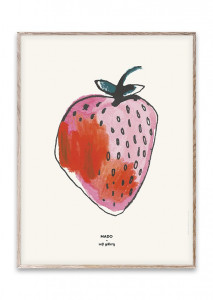 Tablou multicolor cu rama din lemn 30x40 cm Strawberry Paper Collective