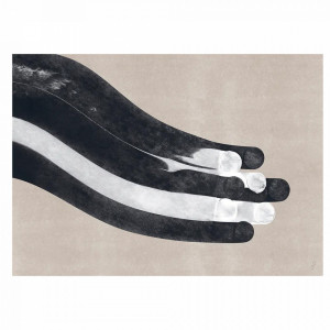Tablou multicolor cu rama din lemn 50x70 cm Drift 03 Paper Collective