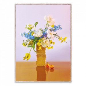 Tablou multicolor cu rama din lemn Bloom 04-Violet Paper Collective