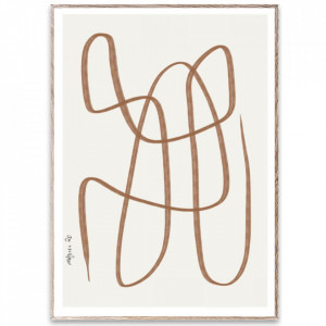 Tablou multicolor cu rama din lemn Different Ways Brown Paper Collective