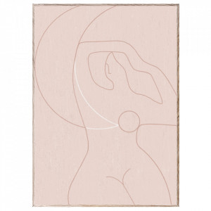 Tablou multicolor cu rama din lemn Minerva Paper Collective